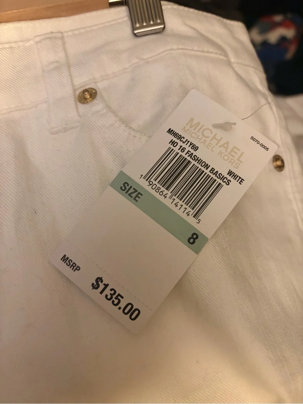 * New Michael Kors Selma White Flare Jeans SZ 8 Retail $135 *